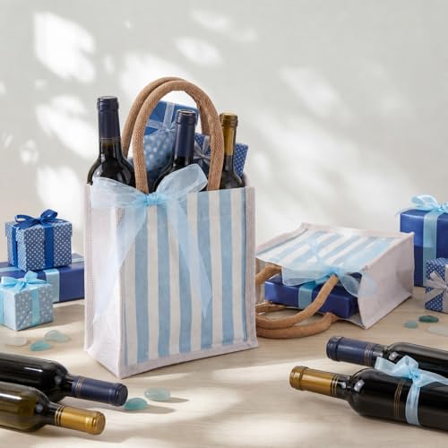 Paterr 8 Pack Burlap Tote Bags - Reusable Gift Bags