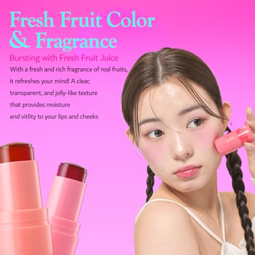 Elensilia Plush Water Jelly Lip & Cheek Tint Peach Attack 10g