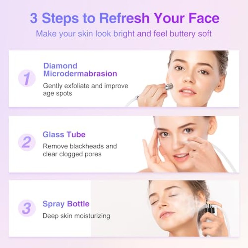 Diamond Microdermabrasion Machine 3-in-1 Professional Home Facial