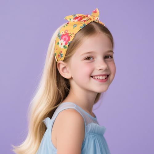 Floral Bow Headbands for Women, 6-Pack Non-Slip