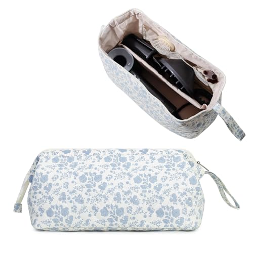 Quilted Hair Dryer Travel Bag with Organizer Pockets