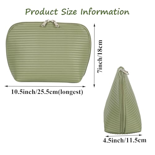 Travel Makeup Bag for Women - Waterproof Organizer with Brush Holders