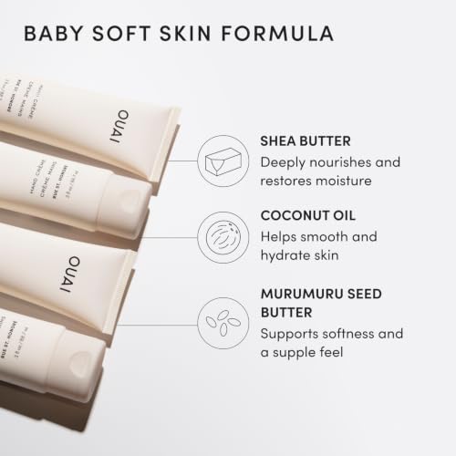 OUAI Hand Cream - Hydrating Shea Butter & Coconut Oil Hand Balm (3 oz)