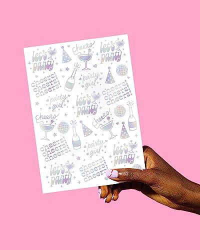 xo, Fetti Iridescent Party Temporary Tattoos - 52 Designs