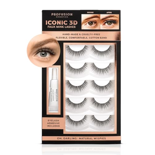 Profusion Cosmetics 3D Faux Mink False Lashes Set