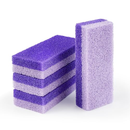 Glass Foot Pumice Stone 4-Pack - Double Sided Callus Remover & Scrubber