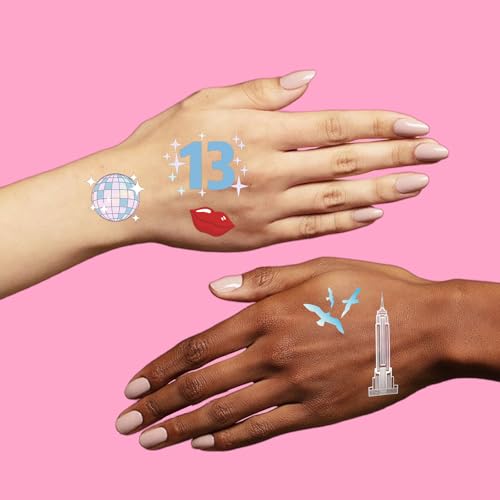 Eras Party Temporary Tattoos - 62 Iridescent Designs