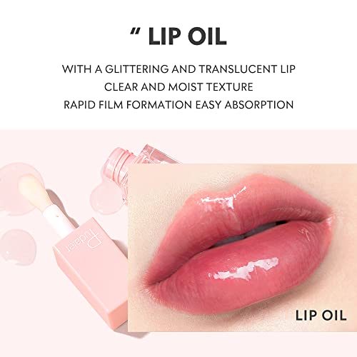 Pudaier Lip Care Kit, Hydrating Lip Glow Oil, Moisturizing Lip Mask, Exfoliating Lip Scrub, 3 Pcs Lip Care Plumping Makeup Set for Shiny and Nourishing Lips, Dry Lips Treatment