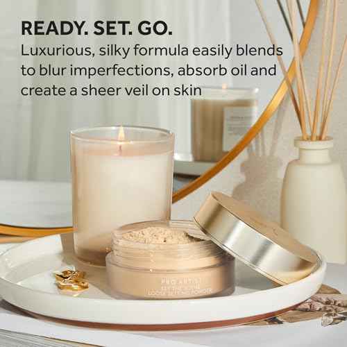 No7 Pro Artist Loose Setting Powder - Soft-Focus Translucent Powder to Help Blur Imperfections & Absorb Oil - Creates a Sheer Veil on the Skin and Helps Makeup Last - Translucent (0.95 oz)