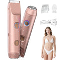 Bikini Trimmer for Women ? Dual-Head Electric Razor, IP67 Waterproof USB-C Rechargeable Shaver for Bikini Line, Underarms, Legs & Face, Rose Gold Stocking Stuffer Holiday Gift