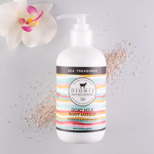 Dionis Goat Milk Skincare Sea Treasures Scented Lotion 8.5oz, Hand & Body Cream 3.3oz and Bar Soap 6oz Bundle