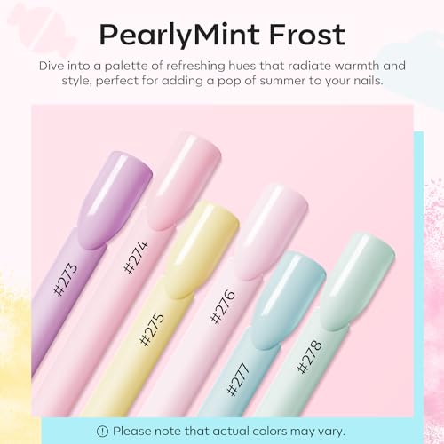 Modelones Macaron Acrylic Powder Set A3-Pearly Mint Frost - 6 Colors, 10g each
