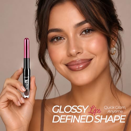 LANGMANNI 2-in-1 Lip Liner & Gloss Duo Cinnamon Rose