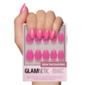 Glamnetic Hot Pink Press-On Nails | Short Oval 30 Nail Kit