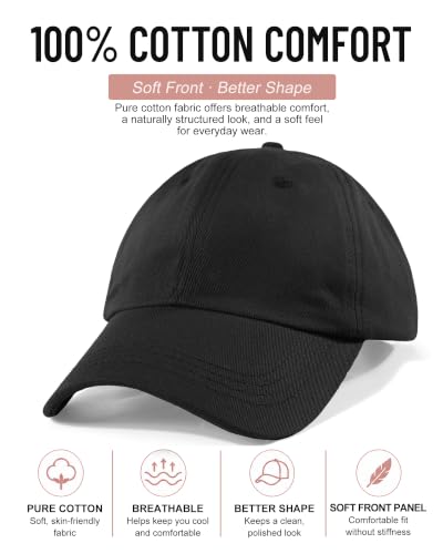 Women's Unstructured Baseball Cap with Satin Lining - Adjustable Vintage Dad Hat
