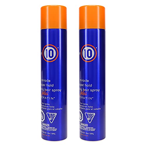 It's a 10 Miracle Super Hold Finishing Spray Plus Keratin, 10 oz (Pack of 2)