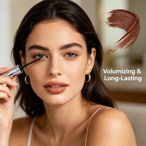Cuztonc Waterproof Volumizing Mascara - Lengthening, Clump-Free, Smudge-Resistant