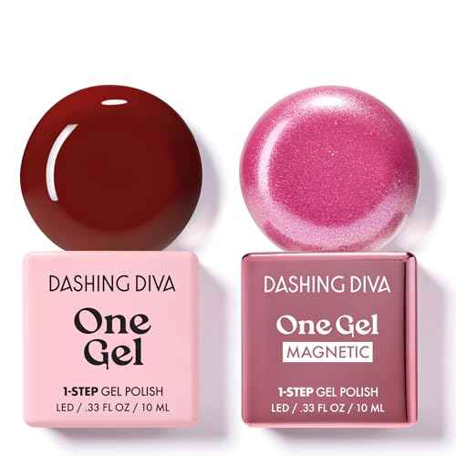 Dashing Diva One Gel Color & Magnetic Duo - Renaissance - Anko & Villainous Magnetic Gel - 3-in-1 Base Coat, Nail Color & Top Coat - Nail Polish Set