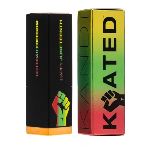 Kandi Koated Commemorative Juneteenth Lipstick - Special Edition Creamy Matte Lipstick Kandi Burruss | Creamy Texture, Rich Color, Paraben-Free, Cruelty-Free | Luxury Packaging | Beauty & Makeup