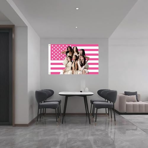 Pink American Flag Tapestry 3x5 FT with Brass Grommets