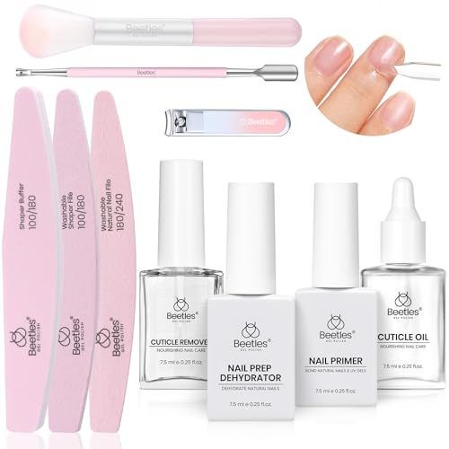 Beetles A-Clear Nail Prep Dehydrator & Primer Kit for Long-Lasting Manicure