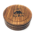 G.B.S GENTS Wooden Shaving Bowl with Lid ? 3.5" Diameter | Classic Shaving Mug for Lathering Creams & Soaps | Elegant Beard Shaving Accessory for Men ? Durable, Natural Wood Design