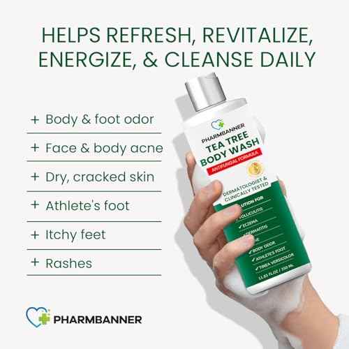 Tea Tree Antifungal Body Wash ? Soothes Folliculitis, Acne, Jock Itch, Athlete¡¯s Foot, Ringworm, Tinea Versicolor, Body Odor, Eczema & Dermatitis-Prone Skin