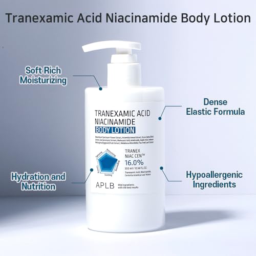 APLB Tranexamic Acid Niacinamide Body Lotion | TRANEX NIAC CEN¢â 16.0% 10.14 FL.OZ/Korean Skincare, Long lasting hydration, Blemish Care, Helps with skin discoloration