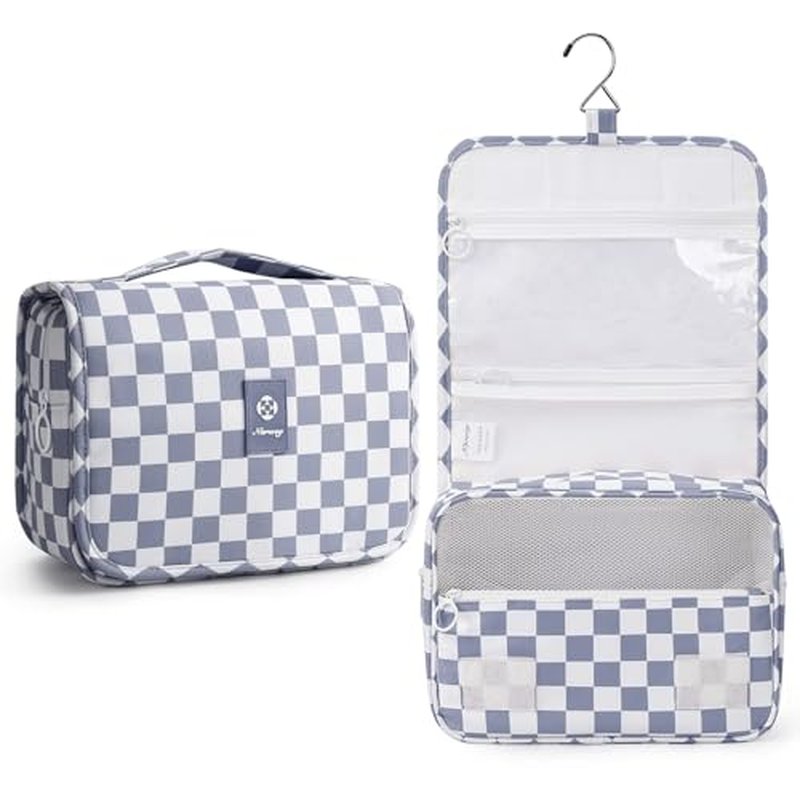 Narwey Hanging Travel Toiletry Bag for Women - Grayish Blue