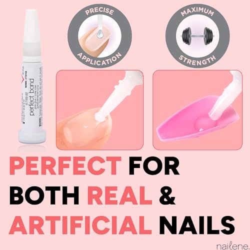 Strong Nail Glue for Press On Nails - 2 Pack, Fast Drying Adhesive