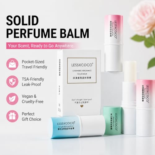 Ethereal Bloom Solid Perfume Balm - Vegan Floral Travel Scent Pack