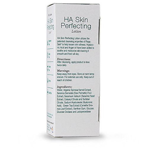 Hyalogic Episilk Hyaluronic Acid Skin Perfecting Lotion - Hydrating Face Moisturizer to Regulate Skin Oiliness - Hyaluronic Acid Moisturizer with Argan Oil Fl 1 Oz