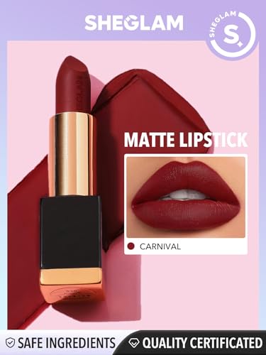 SHEGLAM Matte Allure Lipstick - Long Lasting, High Pigment