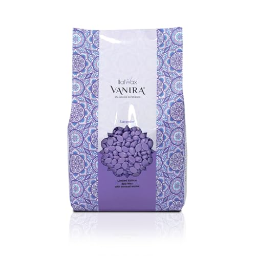 Italwax Vanira - 1kg / 2.2lb - Hard wax beads for hair removal - Special for SPA waxing procedure - Lavender aroma
