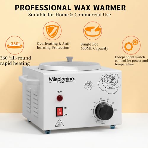 Wax Warmer, Professional Wax Pot for Hair Removal, Large Waxing Machine Electric Waxing Heater for SPA Salon Equipment.