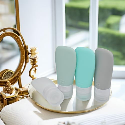 Silicone Travel Bottles 2oz Leak-Proof TSA-Approved 4-Pack