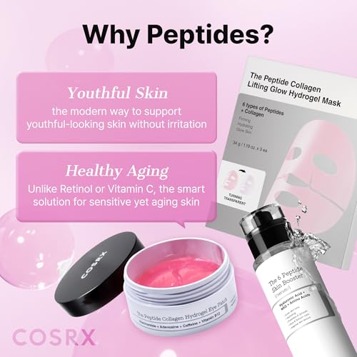 COSRX Pink Peptide Collagen Eye Patches (60) | Hydrogel Undereye Mask