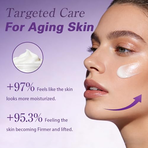 3D Lifting Night Cream, Korean Anti-Aging Moisturizer with 17-Peptide Complex, Probiotic Facial Treatment for Face, Neck Wrinkles£¬1.7 fl oz