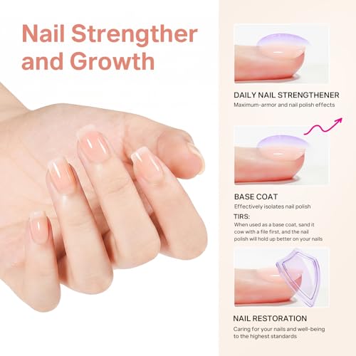 MIZHSE Nail Strengthener Polish for Damaged Nails - 16ML