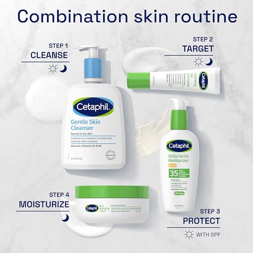 Cetaphil Face Wash, Hydrating Gentle Skin Cleanser for Dry to Normal Sensitive Skin, NEW 4 oz 3 Pack, Fragrance Free, Soap Free and Non-Foaming