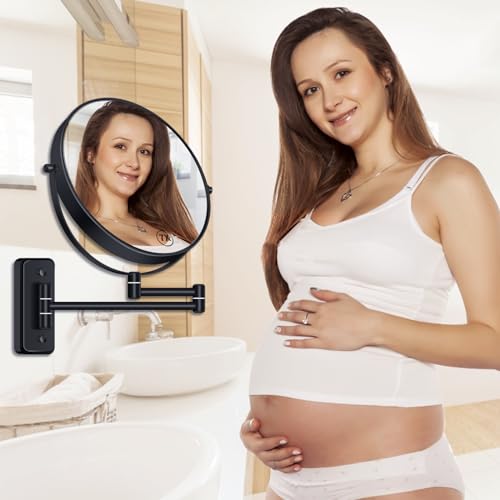 8" Wall Mounted Magnifying Mirror 1X/7X Makeup Shaving
