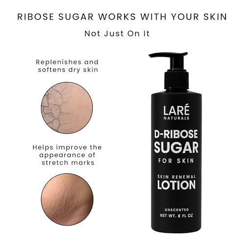 Ribose Sugar for Skin - Ribose Cream - D-Ribose - Working Hands Cream - Lightweight Moisturizer with D-Ribose & Vitamin E - 8 fl oz - Unscented