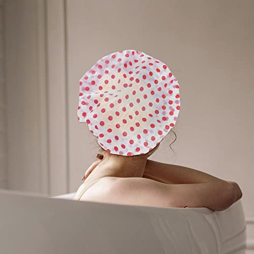 3-Pack Reusable Waterproof Shower Caps with Elastic Band