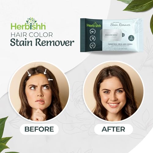 Herbishh Hair Color Stain Remover Wipes - 5 Pack