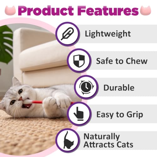 18 Pcs Catnip Cotton Swabs for Cats - Interactive Chew Toys