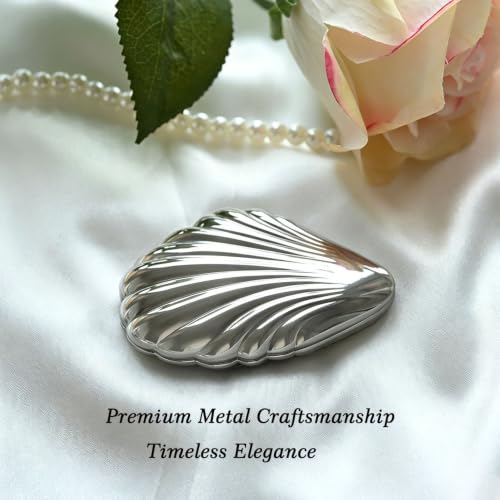 Seashell Compact Mirror for Bridesmaids - Rotating Makeup Mirror Gift
