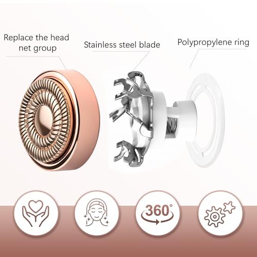 6 Pcs Replacement Heads Compatible with Flawless Hair Removal Gen 2 - Hypoallergenic