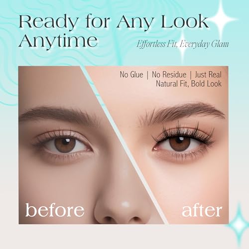 BEPHOLAN Self-Adhesive Manga Eyelashes 5 Pairs - No Glue Needed