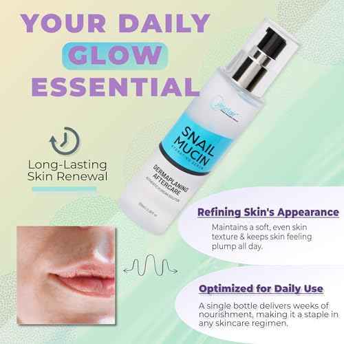 Snail Mucin Hydrating Serum for Post-Dermaplaning ? Korean Beauty Skincare to Soothe, Hydrate & Renew Skin After Face Razors & Dermaplaning Tools ? Ideal For Dermplane and Daily Routine