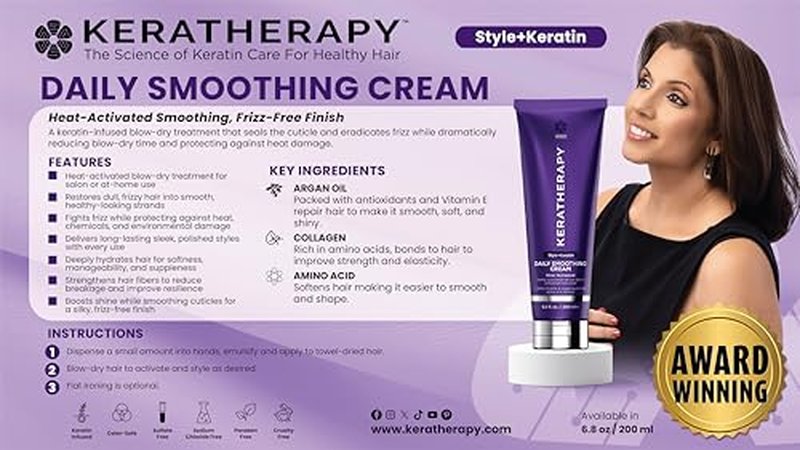 Keratherapy Daily Smoothing Cream - 6.8 fl. oz. Keratin & Oil Blend